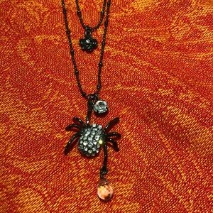 Betsey Johnson Spider Necklace